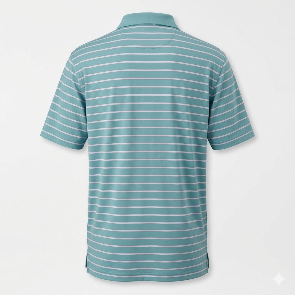 Peter Millar Whistling Straits Golf Polo Shirt Men's XXL Blue Pink Stripe Logo - Picture 2 of 8